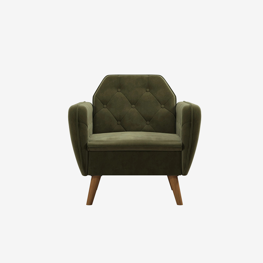 Foam Living Room Velvet Chair - تصویر 4