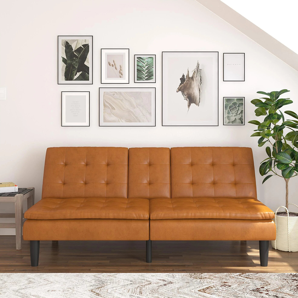Modern Faux Leather Sofa - تصویر 6